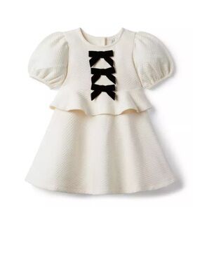 NEW Janie&Jack Quilted Bow Peplum Dress